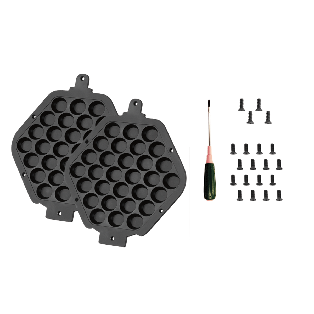 Bubble Waffle Replacement Kit (2 Plates, Screws, Screwdriver) for WBW300X only